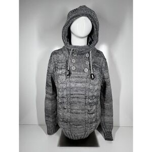NWT Leif Nelson Gray Knitted Pullover Heavyweight Sweater LN20227 Mens SZ XL
